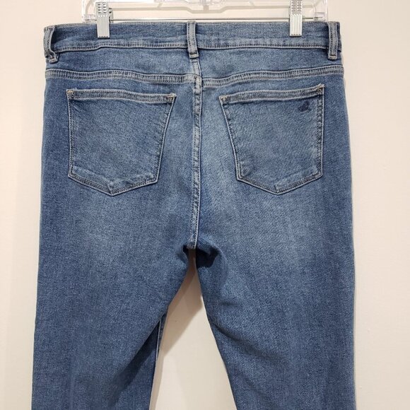 DL1961 Mara Instasculpt Straight Ankle Jean Size 32 Distressed Casual Fray Hem - Picture 6 of 14